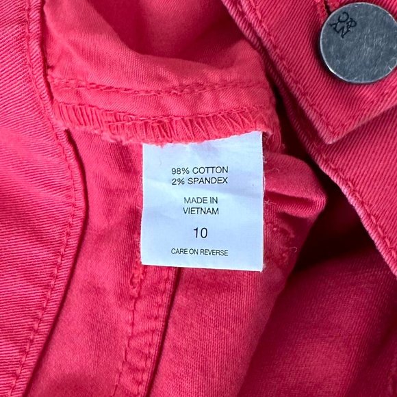 NEW YORK & CO Salmon Colored Jeans, Size 10 - Picture 4 of 4